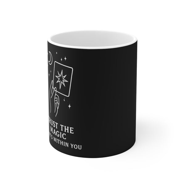 Trust the Magic Mug — Butterfly & Celestial Art