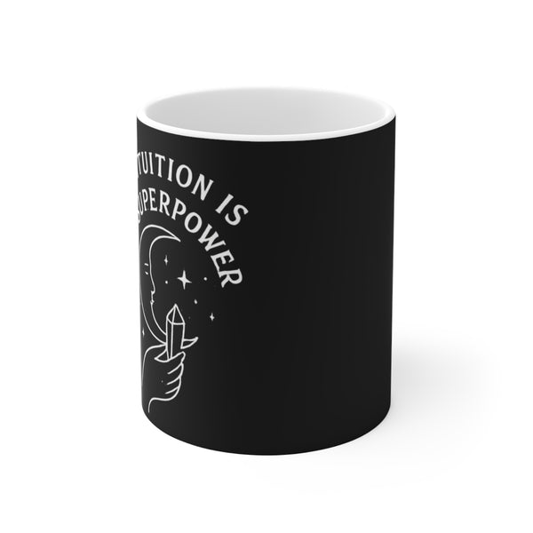 Intuition Is My Superpower Mug — Moon Phase Design