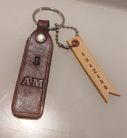 “I AM” Keychain with Dog Tag